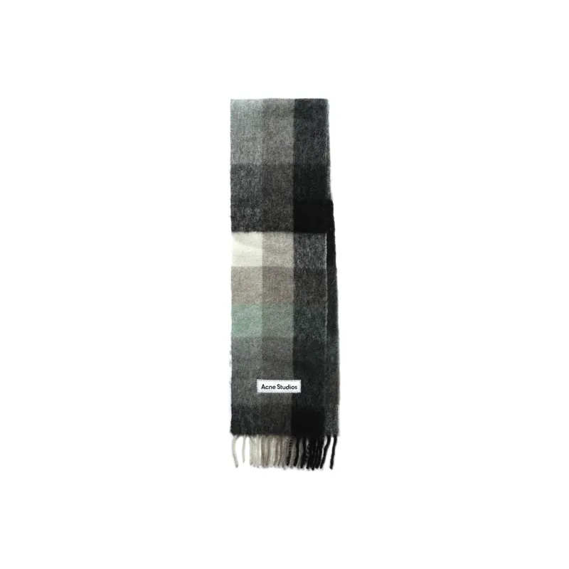 Acne Studios Knit Scarves Unisex Gray-1