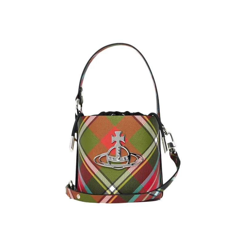 Vivienne Westwood DAISY PU Bucket Bag Portable Crossbody Bag Shoulder Bag Small Size Women's Multicolor-1