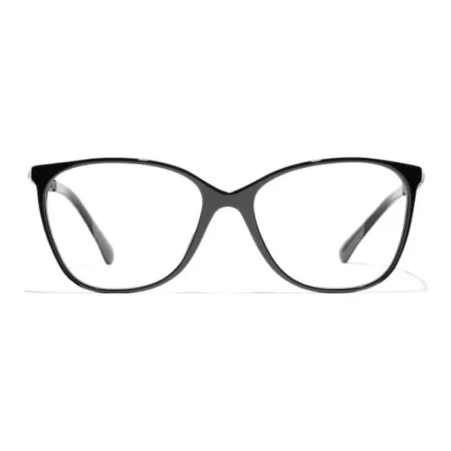 CHANEL Eyeglass Frames Unisex Black