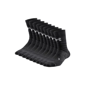 Under Armour Mid Calf Socks Unisex 9 Double Loads Black