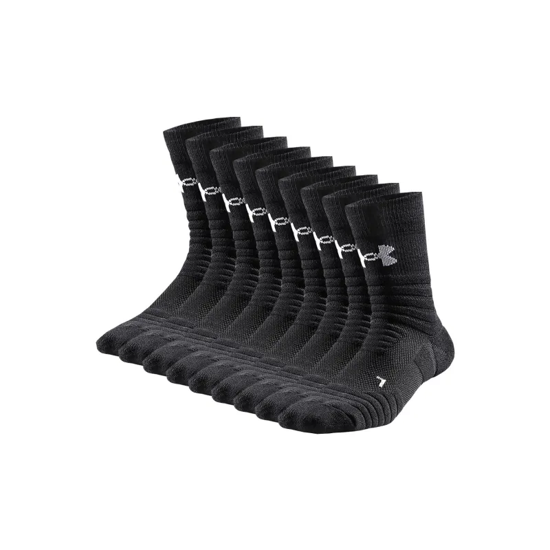 Under Armour Mid Calf Socks Unisex 9 Double Loads Black-0