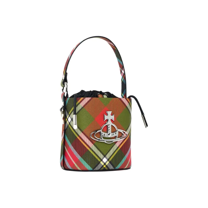 Vivienne Westwood DAISY PU Bucket Bag Portable Crossbody Bag Shoulder Bag Small Size Women's Multicolor-2