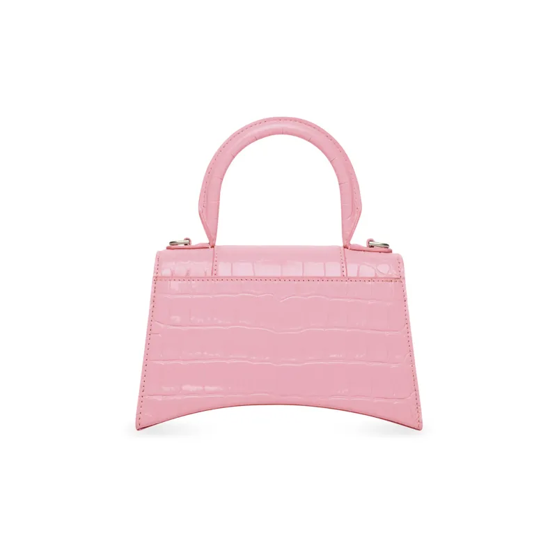 Balenciaga Hourglass Cow Leather Shoulder Bag, Crossbody Bag, Handbag Extra Small Women's Pink-2