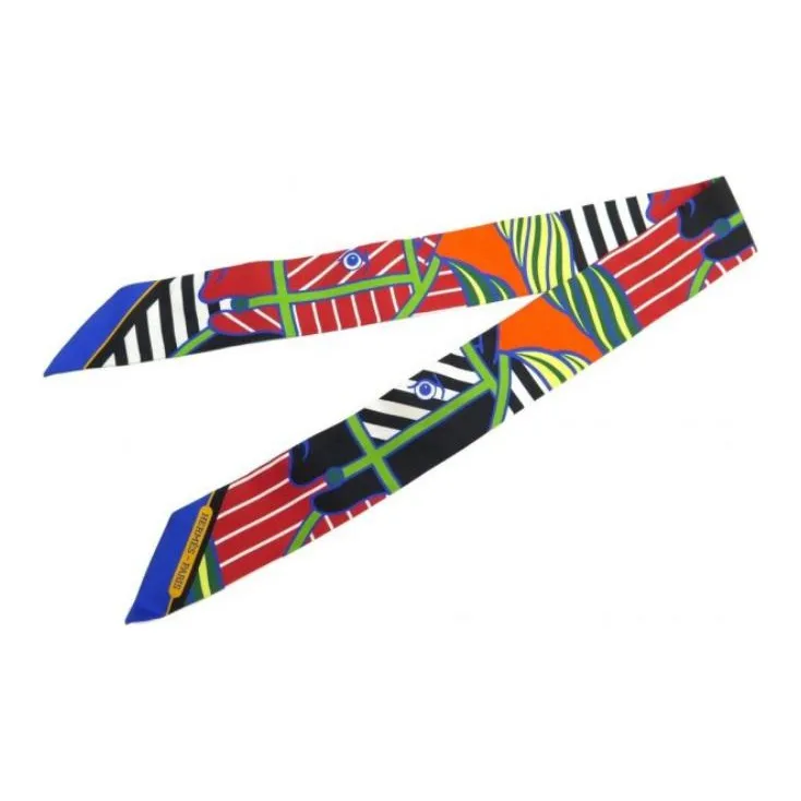 HERMES Twilly Silk Scarf Women's Multicolor-0