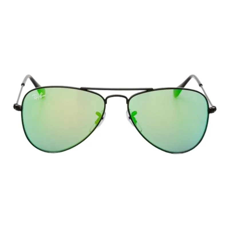 RayBan Alloy Oval Sunglasses Unisex Black-1