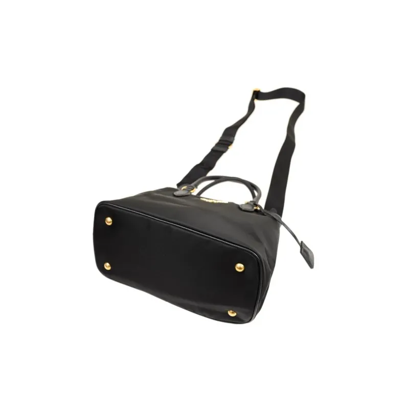 PRADA Nylon Tote Bag, Shopping Bag, Shoulder Bag, Crossbody Bag, Handbag Regular Women's Black-3