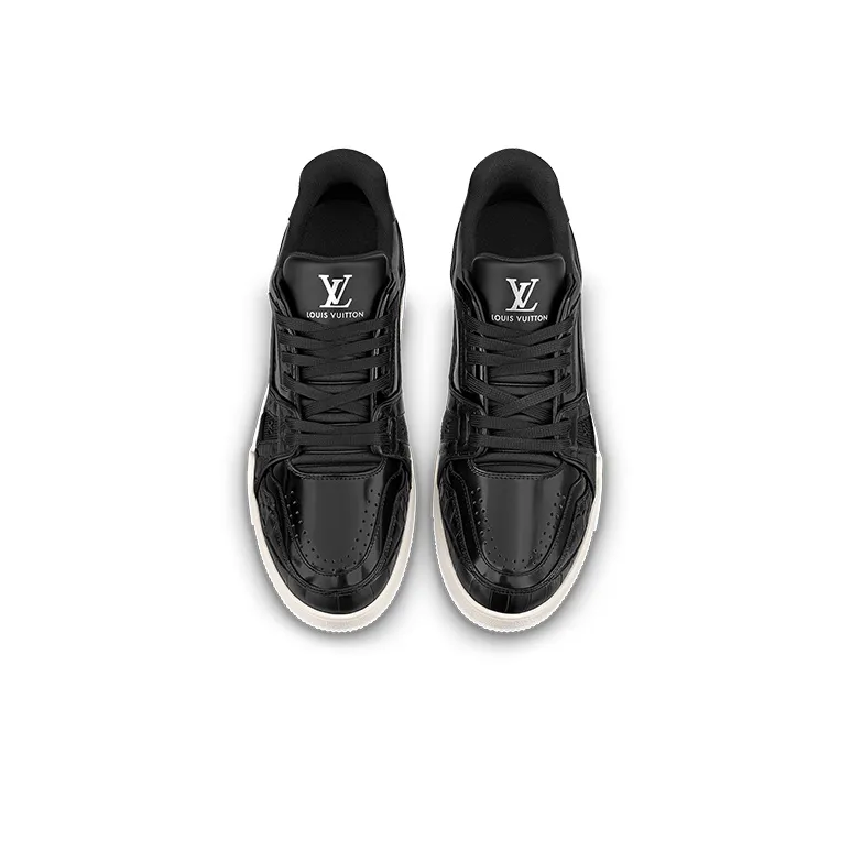 LOUIS VUITTON Trainer Low Top Stylish Skateboarding Shoes Men's Black-2