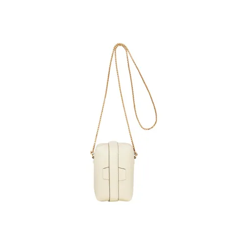 Valextra Tric Trac Calfskin Box Bag, Handbag, Shoulder Bag, Crossbody Bag Extra Mini Women's White