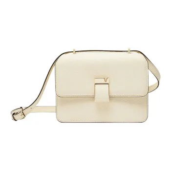 Valextra Calfskin Shoulder Bag, Crossbody Bag Mini Women's White