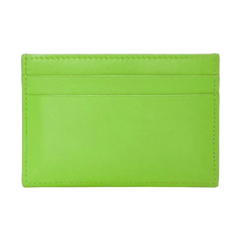 LOEWE Anagram Satin Cow Leather Card Clip Card Holder Women's Turquoise Glaze-1