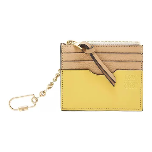 LOEWE Soft Grained Cow Leather Card Holder Women's Butter/Light Lemon
