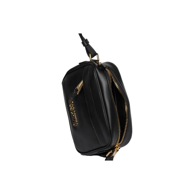 MOSCHINO Cow Leather Camera Bags Crossbody Bag Shoulder Bag Men's Black-4