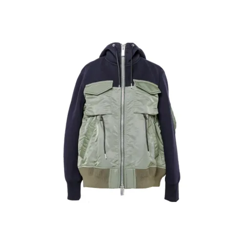 Sacai Jackets Women's Marine Blue/Green