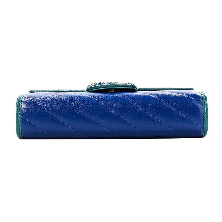 GUCCI GG Marmont Quilted Leather Wallet, Crossbody Bag, Shoulder Bag Women's-4