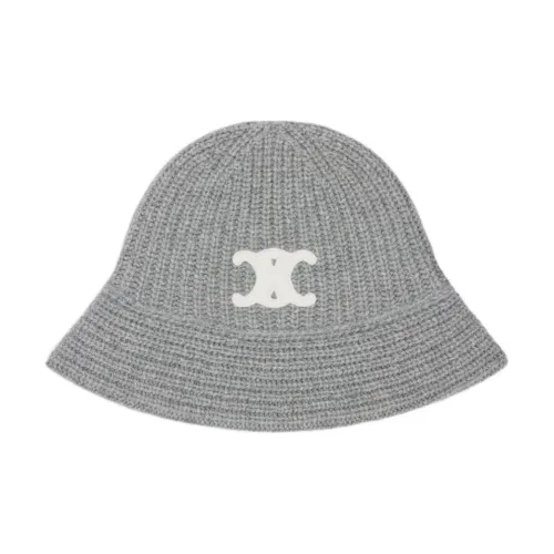 CELINE 10s Triomphe Cashmere Bucket Hat
