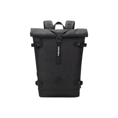 HEAD Fabric Laptop Backpack Large Size Unisex Black Light Gray Dark Khaki Fabric Color