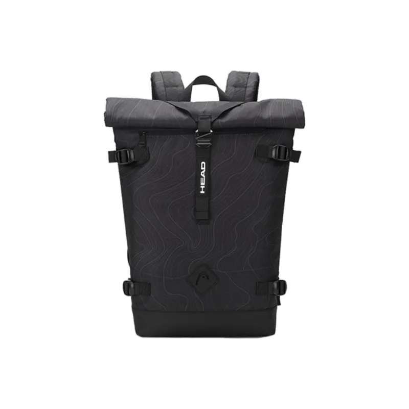 HEAD Fabric Laptop Backpack Large Size Unisex Black Light Gray Dark Khaki Fabric Color-0