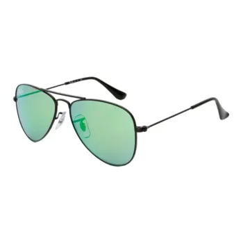 RayBan Alloy Oval Sunglasses Unisex Black
