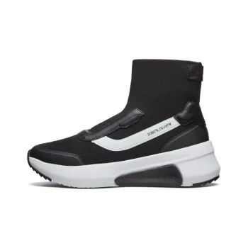 Skechers MARK NASON Anti-Slip And Wear-Resistant Breathable High-Top Sports Casual Shoes Women's Black White