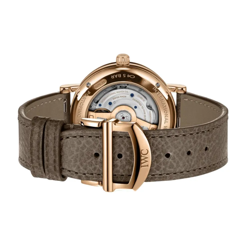 IWC Portofino Automatic Mechanical Movement Men's Watch 37.1mm White Dial-2