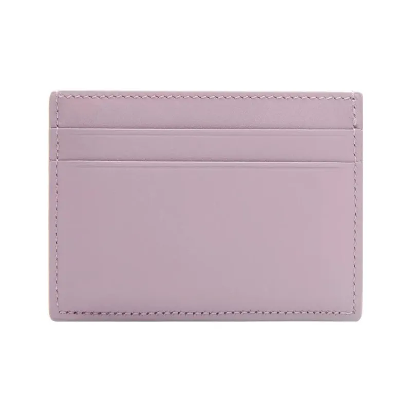 LOEWE Anagram Satin Cow Leather Card Clip Card Holder Women's Light Eggplant Purple Glaze-2