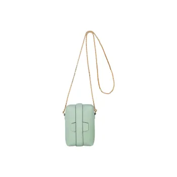 Valextra Tric Trac Calfskin Box Bag, Handbag, Shoulder Bag, Crossbody Bag Extra Mini Women's Green