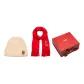 Khaki+Christmas Socks Red Scarf