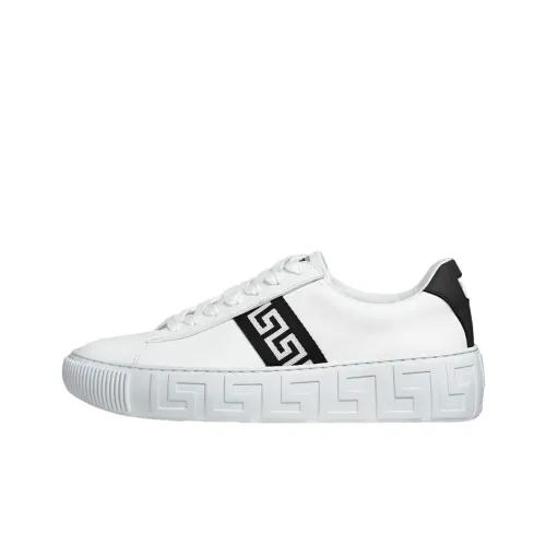 VERSACE Greca Greca Detailing White Black Women's