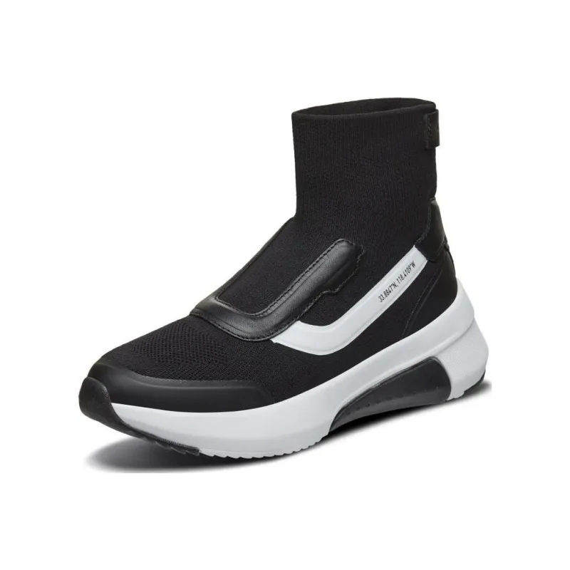 Skechers MARK NASON Anti-Slip And Wear-Resistant Breathable High-Top Sports Casual Shoes Women's Black White-1