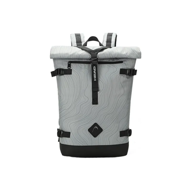 HEAD Fabric Laptop Backpack Large Size Unisex Black Light Gray Dark Khaki Fabric Color-4