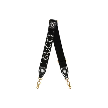GUCCI Leather Shoulder Strap Bag Straps Women's Black