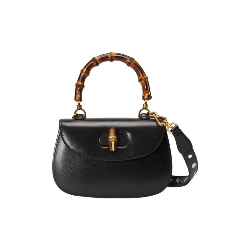 GUCCI Leather Shoulder Strap Bag Straps Women's Black-2
