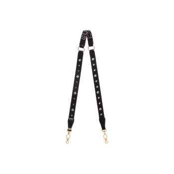 GUCCI Leather Shoulder Strap Bag Straps Women's Black