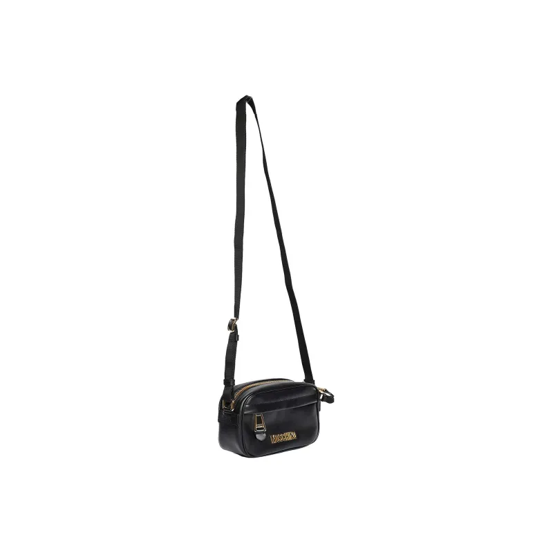 MOSCHINO Cow Leather Camera Bags Crossbody Bag Shoulder Bag Men's Black-2
