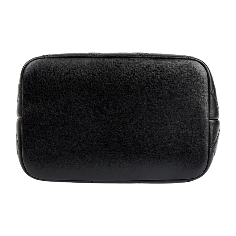 CHANEL Sheepskin Hobo Bag, Lunch Bag, Shoulder Bag, Crossbody Bag, Handbag Women's Black-3