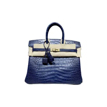 HERMES Birkin Matte Crocodile Leather Birkin Bag Handbags Women's 78 Bleu Marine Deep Sea Blue