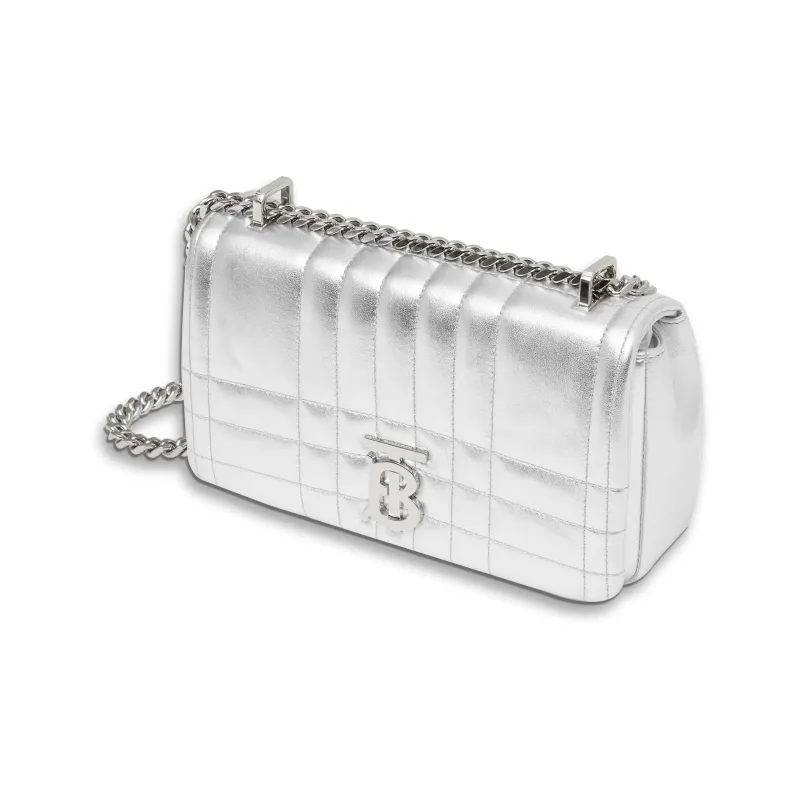 Burberry Small Lola Quilted Metallic Leather Bag-2