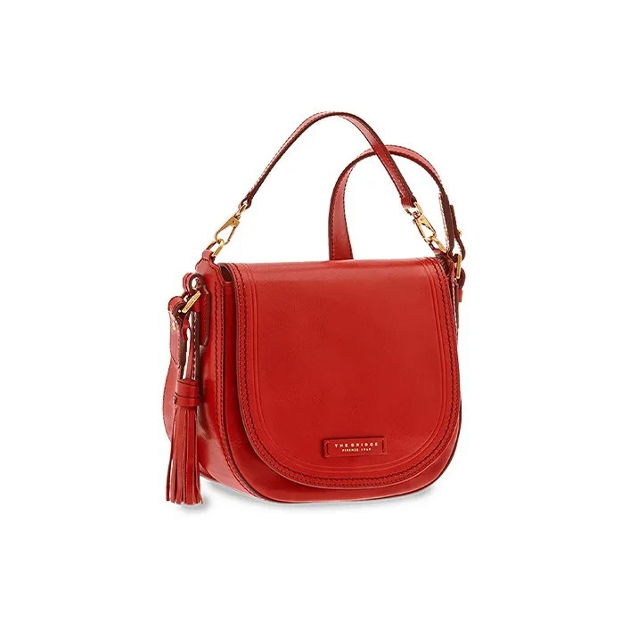 THE BRIDGE Leather Handbag Shoulder Bag Crossbody Bag Women's Red-0