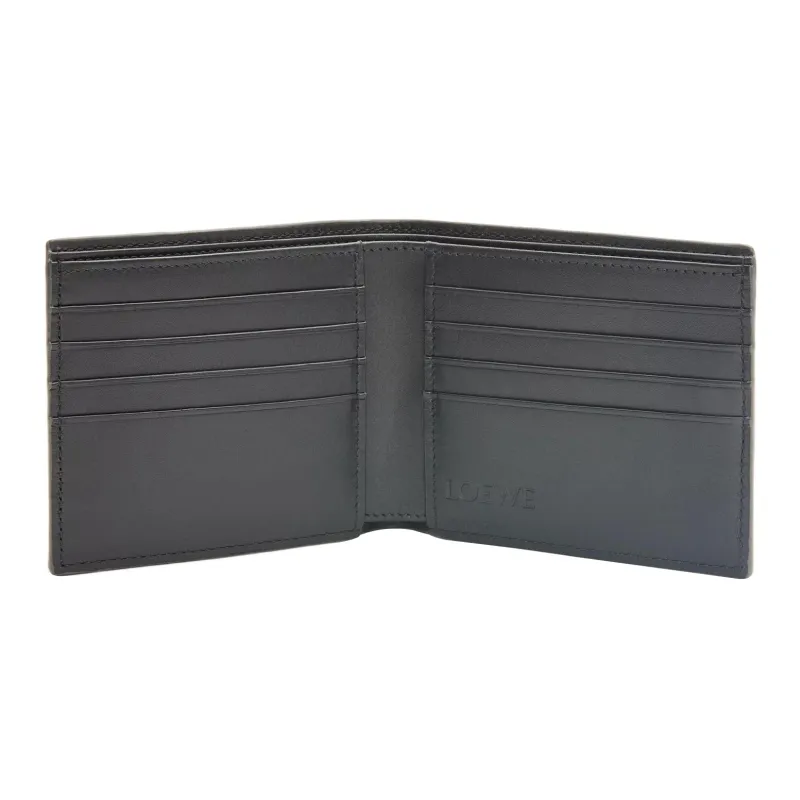 LOEWE Puzzle Smooth Cow Leather Wallet Men's Asphalt Gray-2