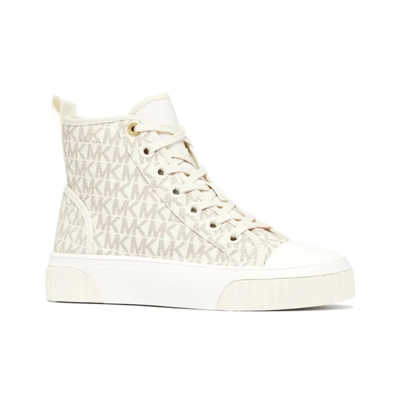 MICHAEL KORS Gertie High Top Stylish Skateboarding Shoes Women's Vanilla White-2