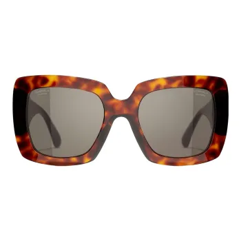 CHANEL Plate Frame Square Sunglass Unisex