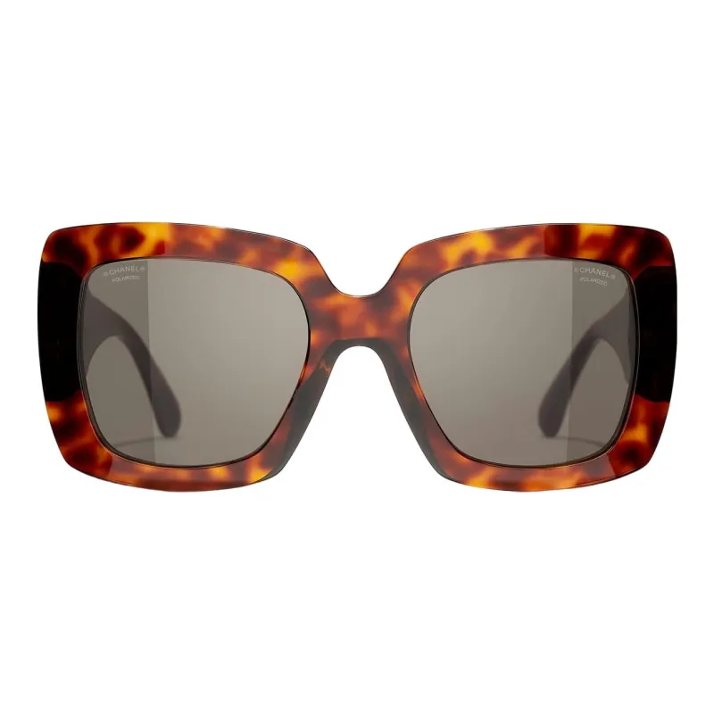 CHANEL Plate Frame Square Sunglass Unisex-0