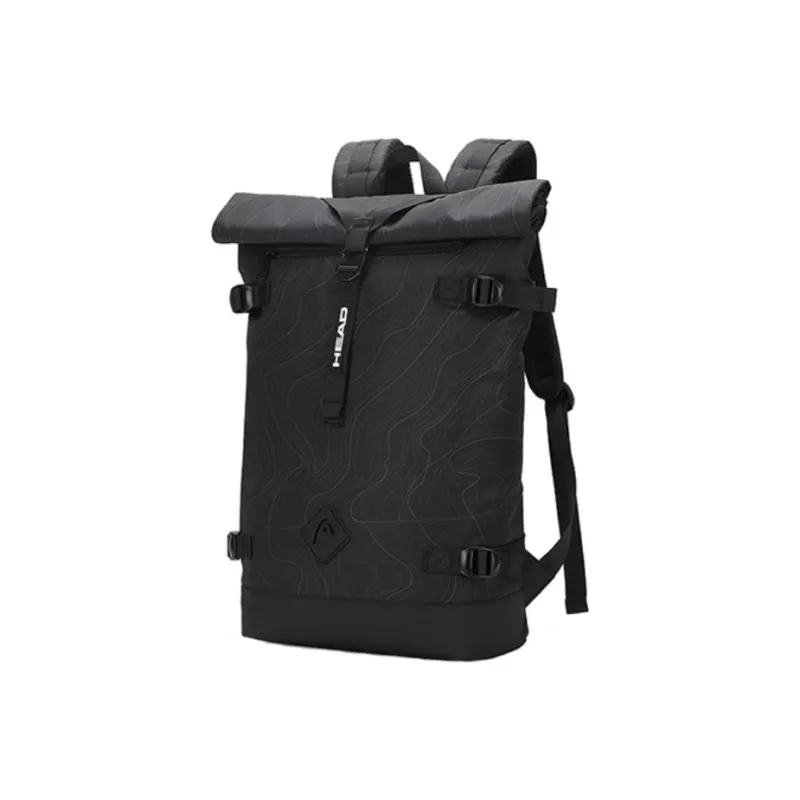 HEAD Fabric Laptop Backpack Large Size Unisex Black Light Gray Dark Khaki Fabric Color-1