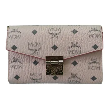 MCM Millie Visetos PVC Shoulder Bag, Crossbody Bag Small Size Women's Pink