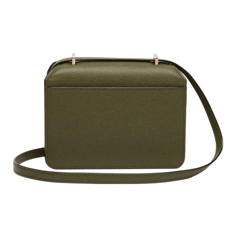 Valextra Calfskin Shoulder Bag, Crossbody Bag Mini Women's Army Green-1