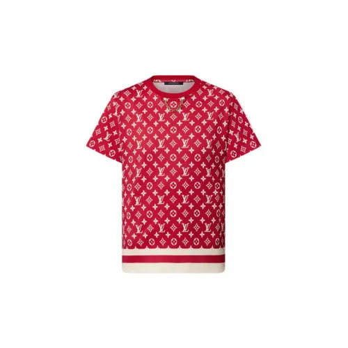 LOUIS VUITTON Monogram T-Shirts Women's Red