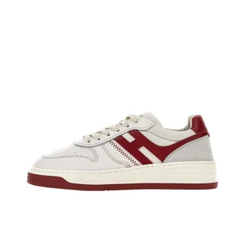 HOGAN H630 Stylish Skateboarding Shoes Women's White Red Gray