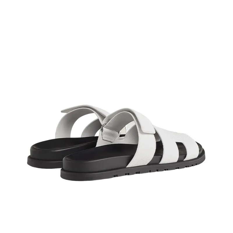 HERMES Chypre Stylish Sandal Men's White-3