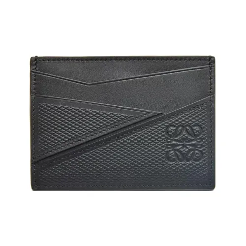 LOEWE Puzzle Plain Cardholder In Diamond Calfskin Black