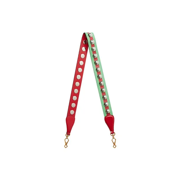 GUCCI Fabric With Leather Shoulder Strap Bag Straps Women's Green/Red-0